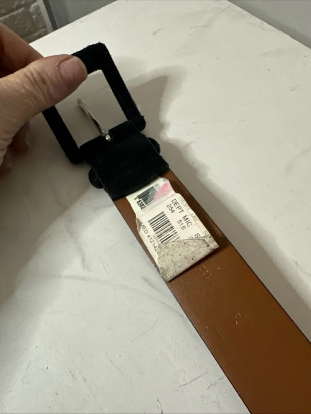 Lauren Ralph Lauren Black Suede BELT XL NEW